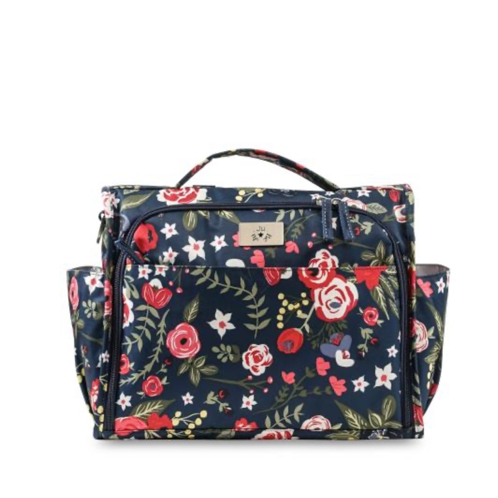 Jujube Classic Convertible Diaper Bag in Midnight Posy